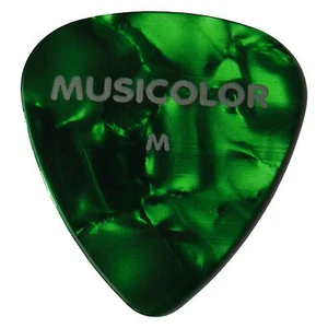 15 grüne Picks, Pleks, Plektrata, Zupflümmel Zelluloid M 0,71 oder H 0,96 mm - Bild 1 von 2