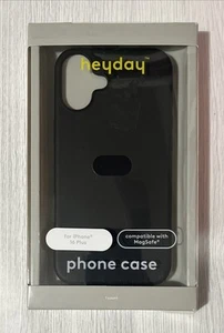 Heyday Solid Black Silicone MagSafe Cell Phone Case For Apple iPhone 16 Plus - Picture 1 of 1