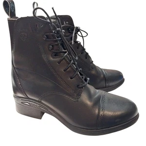 Ariat Damen 8 Leder Schnürstiefeletten Speed Hooks Combat Militär schwarz - Bild 1 von 15
