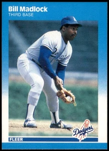 Bill Madlock Los Angeles Dodgers 1987 Fleer #445 Baseball Card Third Base - Picture 1 of 2