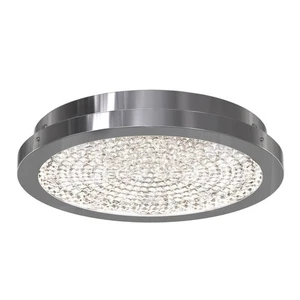 Artika Glam 13.5 in. 1-Light Modern Chrome LED Flush Mount Ceiling Light Fixture - Picture 1 of 9
