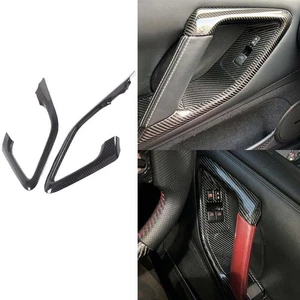 Dry Carbon Fiber Interior Door Handle Frame Cover for Nissan GT-R R35 2009-2016 - Foto 1 di 4