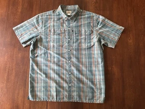 LL Bean Shirt Mens XL Plaid SunSmart Cool Weave Performance Vented Button Up - Picture 1 of 10