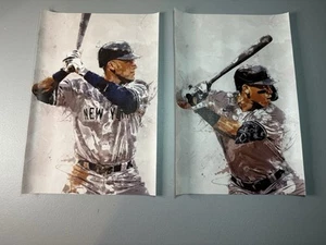Aaron Judge/ Derek Jeter New York Yankees Print Wall Art On Vinyl Paper New 8x12 - Bild 1 von 6