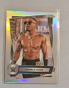 2025 Topps Chrome WWE #165 Carmelo Hayes – Smackdown/ REFRACTOR - Picture 1 of 2