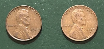 LOTE DE CENTAVOS LINCOLN 1939 (2) P&S BUEN ESTADO Foto 1 de 4