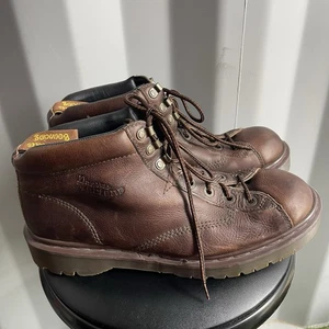 Botas De Colección Dr Marten Docs 12 Cuero Marrón 8287 Y2K Grunge Inglaterra Grizzly - Imagen 1 de 7