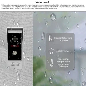 Wired Video Intercom System 1080P Doorbell Camera 7 Inch Touch Screen Video Door - Picture 1 of 12