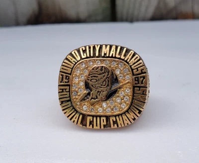 🔥 Quad City Mallards 1997 Colonial Cup Championship Souvenir Fan Ring 9 - 9.5 - Image 1 of 4
