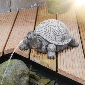 esotec Wasserspeier mit Solarpumpe SCHILDKRÖTE Teichfigur Gartenfigur | 101667 - Bild 1 von 9