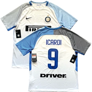 2017/18 Inter Milan Away Jersey #9 Icardi Large NIKE Soccer Internazionale NEW - Picture 1 of 15