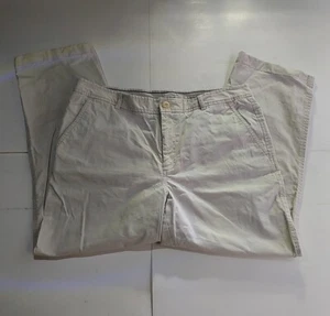 LL Bean Favorite Fit Beige Khaki Pants Women’s Size 12 Reg Chino - Picture 1 of 13