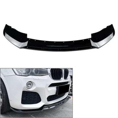For BMW X3 F25 X4 F26 M Sport 2014-18 Front Bumper Lip Spoiler Splitter Body Kit - Imagem 1 de 4