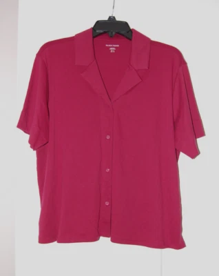 NUEVO CON ETIQUETAS Camisa para Dormir Eileen Fisher Algodón Orgánico Rosa Para Mujer Talla L Foto 1 de 4