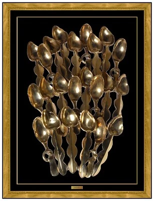 ARMAN Pierre Fernandez Accumulation of Spoons BRONZE Relief SCULPTURE Signed Art - Image 1 of 4