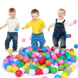 100PCS Baby Kids Soft Balls Play Balls For Ball Pit Ocean Swim Pool Playpen Toys - Picture 1 of 12
