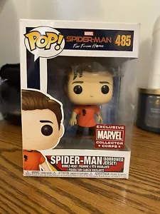 Funko Pop Marvel Spider-Man Far from Home Borrowed Jersey 485 Marvel Collector - Picture 1 of 4