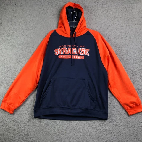 Syracuse Pullover Hoodie NCAA Knights Apparel Navy Blue Orange Mens Xl Jacket Cover