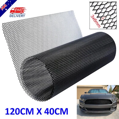 120x40cm Black Grill Mesh Aluminium Alloy Car Bumper Vent Metal Grille Net 3x6mm - image 1 of 4
