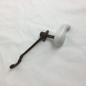 Vintage White Porcelain Kidney-Bean Toilet Trip Tank Flush Lever Handle - Picture 1 of 3