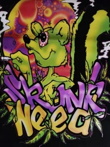 “SKUNK WEED”  2002 Vintage Blacklight Poster ⚡️34” x 23"  #3300 Wizard Wear RARE - Picture 1 of 3
