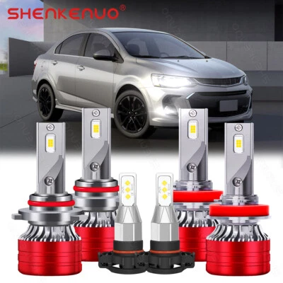 Combo de 6 faros LED + faros antiniebla 6000 k para Chevrolet Sonic 2017-2020 Foto 1 de 4