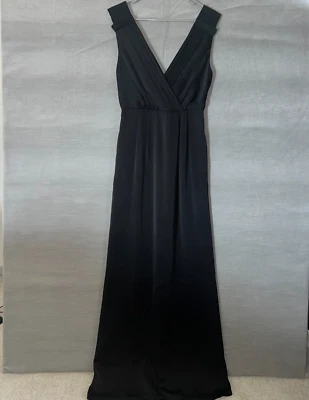 Maxi Vestido BCBGeneration Negro Plisado Talla 4 Vestido Formal con Bolsillos, Noche Foto 1 de 4