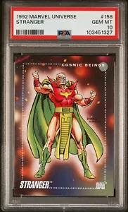 Tarjeta coleccionable Marvel Universe Stranger #158 1992 serie 3 | PSA 10 gema como nueva Pop 9 - Imagen 1 de 4