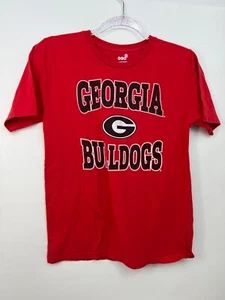 Boys Gen-2 Tee Georgia Bulldogs College University Red Size Large 14/16 - Picture 1 of 8