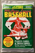 1991 Score Pack Shawn Boskie Cubs Rookie RC  (Top) Donn Pall White Sox (Back)