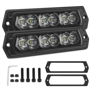 2x7inch Flush Mount LED Work Light Bar Pods Fog Offroad Driving Spot SUV UTE 12V - Foto 1 di 12