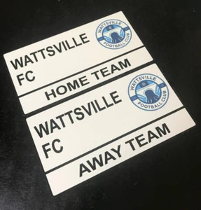 Letrero Metal Fútbol Personalizado CUALQUIER EQUIPO Hombre Cueva Puerta Pared Dormitorio Regalo - Imagen 1 de 7