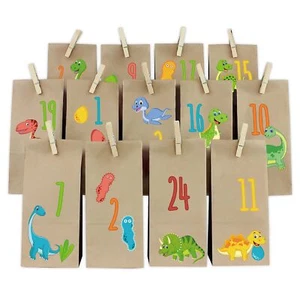 Adventsaufkleber Set Dinosauri Arco Fai da Te Avvento Adesivo Y048-10 - Bild 1 von 7
