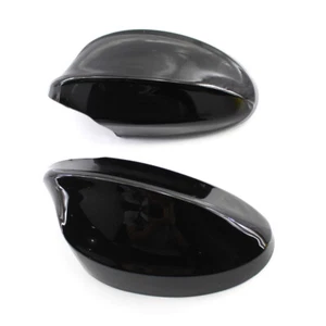 Gloss Shiny Black Rearview Mirror Cover Cap for BMW 3 Series E90 E91 2006-2008 - Picture 1 of 4