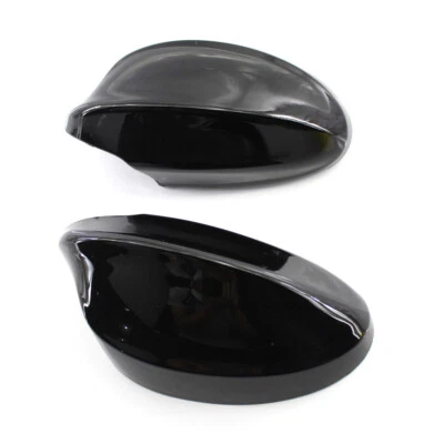 Gloss Shiny Black Rearview Mirror Cover Cap for BMW 3 Series E90 E91 2006-2008 Foto 1 de 4