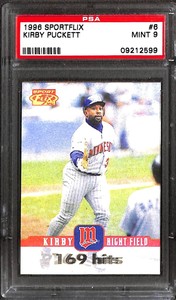 1996 Sportflix #6 KIRBY PUCKETT PSA 9 09212599
