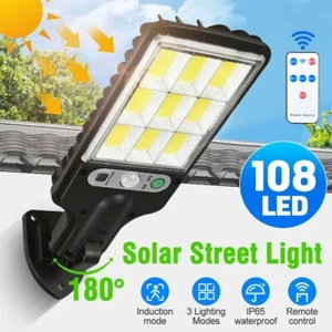 LED Solar Street Lights Garden Yard Lamp Waterproof Motion Sensor Flood Light - Picture 1 of 15