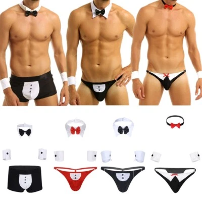 Costumes homme sexy serveur cosplay gentleman smoking sous vêtement lingerie tenues - Photo 1/2