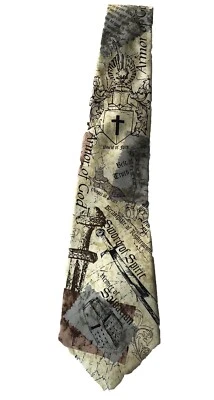 EAGLES WINGS “Armor Of God” Silk Necktie Perfect Gift for Pastor Husband Son NWT - Image 1 of 4