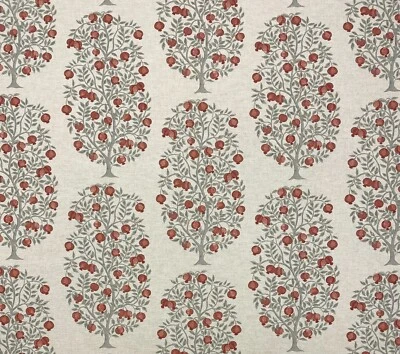 BALLARD DESIGNS ANITA POMEGRANATE FRUIT TREE MULTIUSE FABRIC 1.25 YARDS 54"W - Image 1 of 4