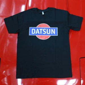 Old School DATSUN LOGO A TShirt - BLACK - 510 Bluebird 180Z 240Z A - Picture 1 of 1