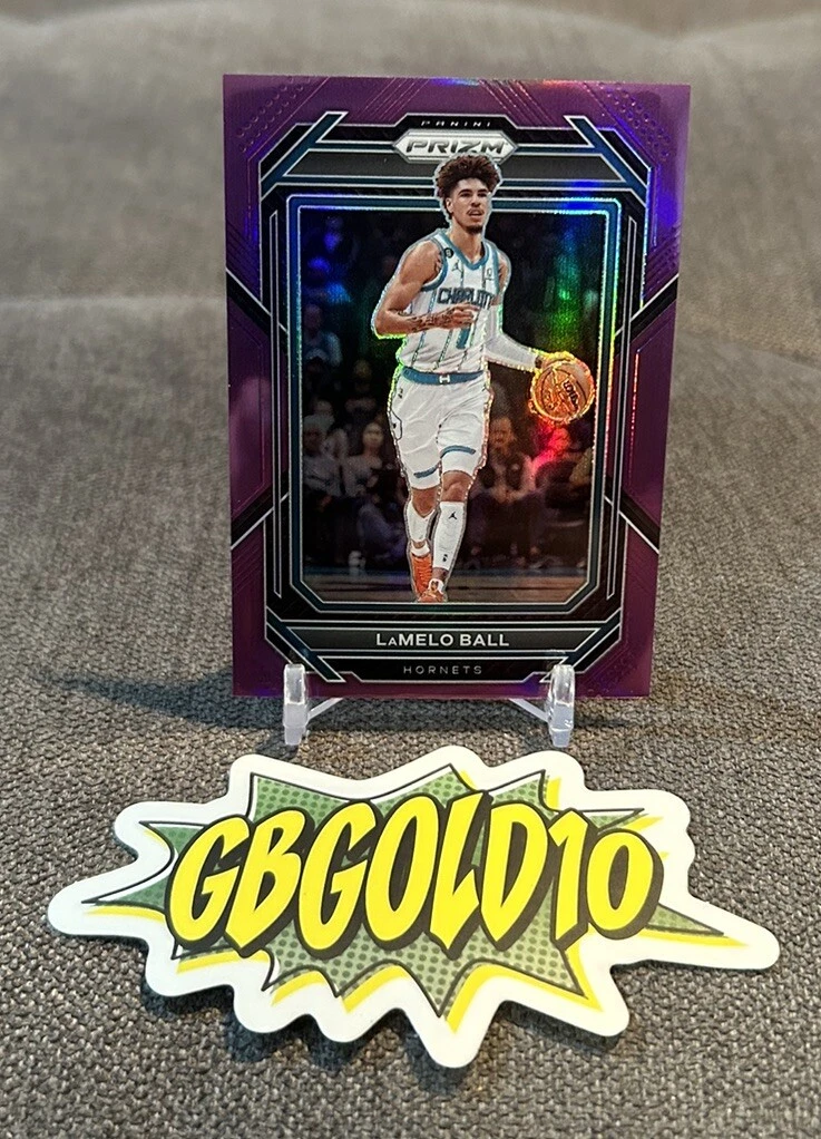 2022-23 LaMelo Ball Panini Prizm Purple /99 #150 Charlotte Hornets