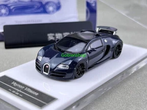 GB LJM 1:64 Blue Carbon Veyron Vitesse Racing Sports Model Diecast Resin Car - Picture 1 of 10