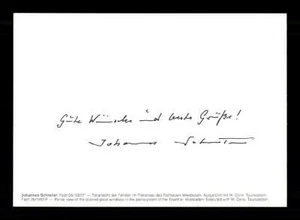 Tarjeta de autógrafo Johannes Schreiter original firmada pintor # BC 169444 - Imagen 1 de 2