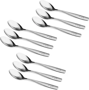 9 Piece Stainless Steel Kids Spoons - Kids Cutlery, Child and Toddler Safe Flatw - Picture 1 of 4
