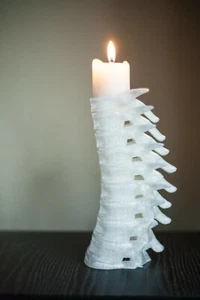 Portavelas de columna vertebral impreso en 3D | decoración de Halloween vela de oración vela de Halloween - Imagen 1 de 7