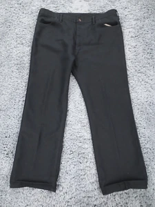Vintage Wrangler Pants Mens 42x30 Black Polyester Western Wrancher Slacks 82 USA - Picture 1 of 13