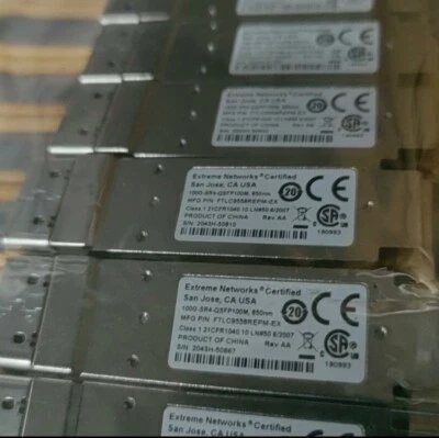 1pcs Extreme Networks FTLC9558REPM-EX 100G-SR4-QSFP100M 850nm QSFP28 Transceiver - Image 1 of 4