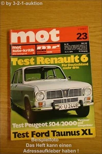 MOT 23/70 Renault 6 Ford Taunus XL Capri 2300 GT - Bild 1 von 1