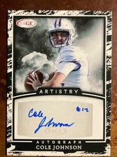 2022 Sage Artistry #ASP-CJ COLE JOHNSON Auto RC James Madison